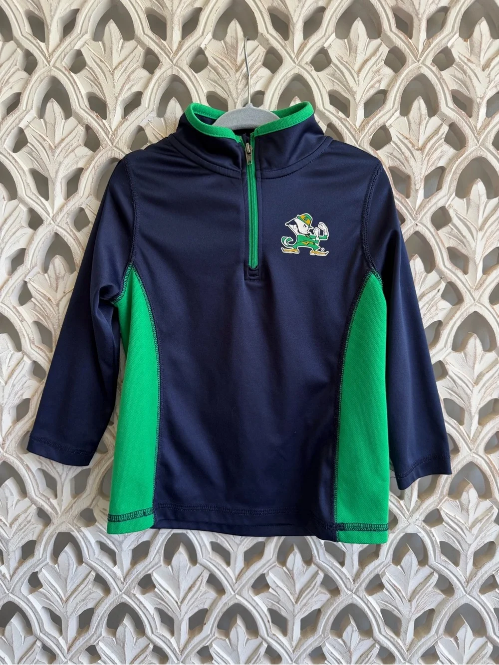 Notre Dame Fighting Irish Toddler Quarter Zip Pullover 3T